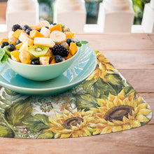 Load image into Gallery viewer, CounterArt Reversible Wedge Placemat Sunflowers
