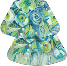 Load image into Gallery viewer, CounterArt Summer Blooms Reversible Easy Care Set of Four Placemats, Made in The USA

