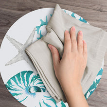 Load image into Gallery viewer, CounterArt Coral Life Reversible Easy Care Set of Four Placemats, Made in the USA

