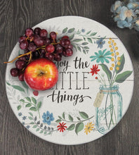 Load image into Gallery viewer, CounterArtGlass Lazy Susan Blooming Thoughts Turntable 13 Inch Diameter
