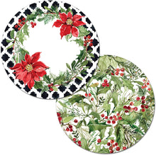Load image into Gallery viewer, CounterArt Cardinal Greenery Reversible Easy Care Plastic Placemat Set of 4 Made in The USA
