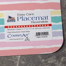 Load image into Gallery viewer, CounterArt Child Set of 4 Reversible Placemats Rainbow
