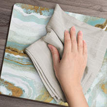 Load image into Gallery viewer, CALA HOME Teal Agate by Patricia Pinto Table Mats Boxed Set of Four Placemats
