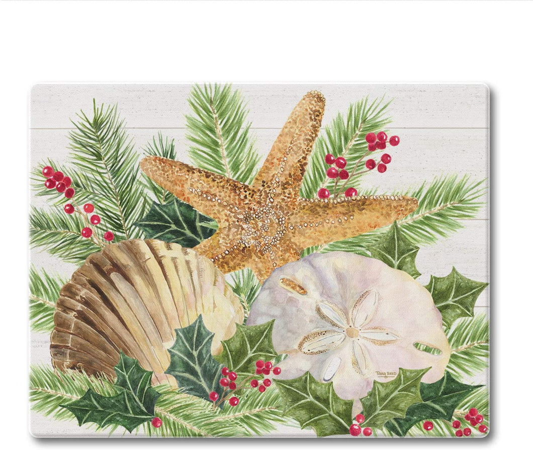 CounterArt By the Sea Tempered Glass Counter Saver/Cutting Board 10” x 8”