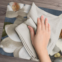 Load image into Gallery viewer, Counterart Magnolia On Blue Reversible Rectangular Wipe Clean Placemat Set of 4 Made in The USA
