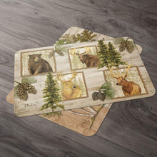 Load image into Gallery viewer, CounterArt Forest Trails Reversible Rectangular Placemat Set of 4 Made in The USA
