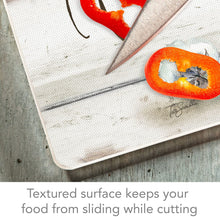 Load image into Gallery viewer, CounterArt Tempered Glass Counter Saver 10” x 8” Cotton Boll - Printed in the USA
