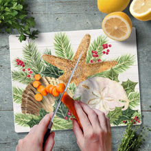 Load image into Gallery viewer, CounterArt By the Sea Tempered Glass Counter Saver/Cutting Board 10” x 8”
