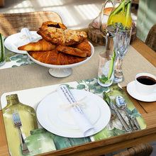 Load image into Gallery viewer, CounterArt Greenery Reversible Wipe Clean Plastic Placemat Set of 4 Made in The USA
