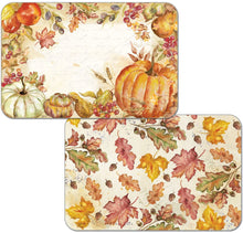 Load image into Gallery viewer, Counterart Set of 4 Reversible Wipe Clean Placemats Watercolor Harvest Made in The USA

