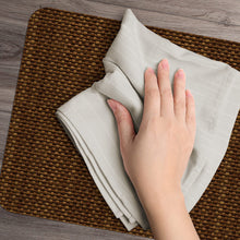 Load image into Gallery viewer, CounterArt Natural Basket Weave Design Reversible Easy Care Plastic Placemat Set of 4 Made in The USA
