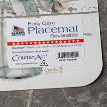 Load image into Gallery viewer, Counterart Set of 4 Reversible Wipe Clean Placemats A Country Weekend
