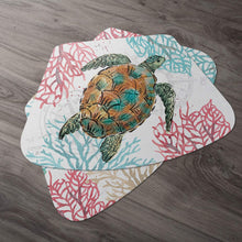 Load image into Gallery viewer, CounterArt Ocean Finds by Daphne B Reversible Easy Care Set of Four Placemats, Made in The USA
