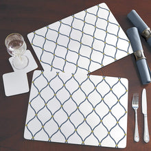 Load image into Gallery viewer, CALA HOME Deane Embroidery by Williamsburg Brand Table Mats Boxed Set of Four Placemats
