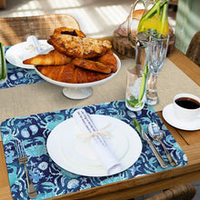 Load image into Gallery viewer, CounterArt Reversible Easy Care Placemats - Ocean Fantasy Set of 4 Made in The USA
