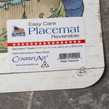 Load image into Gallery viewer, CounterArt Lake Sketches Reversible Rectangular Placemat Set of 4

