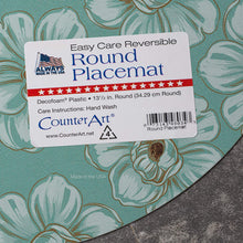 Load image into Gallery viewer, CounterArt Magnolia Reversible Easy Care Set of Four Placemats, Made in The USA
