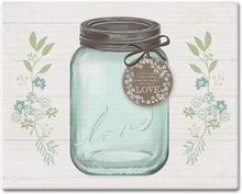 Load image into Gallery viewer, CounterArt Mason Jar Love Tempered Glass Counter Saver/Cutting Board Made in the USA 15 inch by 12 inch
