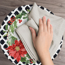 Load image into Gallery viewer, CounterArt Cardinal Greenery Reversible Easy Care Plastic Placemat Set of 4 Made in The USA
