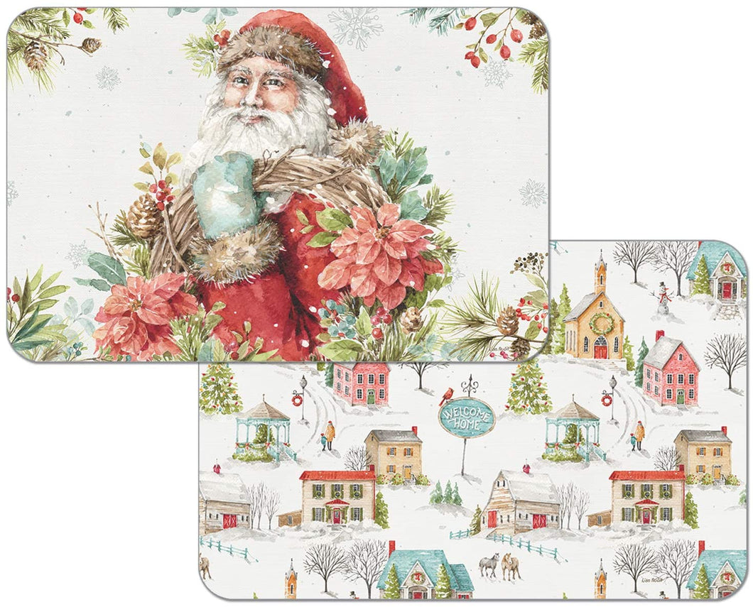 Counterart Our Christmas Story Reversible Placemat Set of 4 Made in The USA