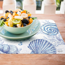 Load image into Gallery viewer, CounterArt Reversible Rectangular Easy Care Placemat - Coastal Sketch Set of 4
