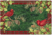 Load image into Gallery viewer, CounterArt Anti-fatigue Comfort Floor Mats Cardinals-Pine-Holly - Printed in the USA 30” x 20”
