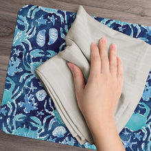 Load image into Gallery viewer, CounterArt Reversible Easy Care Placemats - Ocean Fantasy Set of 4 Made in The USA
