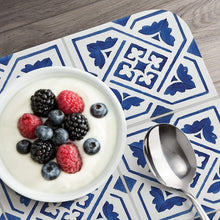 Load image into Gallery viewer, CounterArt Reversible Easy Care Placemats - Blue Delft Set of 4 - Made in The USA
