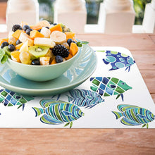 Load image into Gallery viewer, CounterArt Tahiti Fish Reversible Rectangular Easy Care Placemat - Set of 4 - Made in The USA
