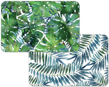 Load image into Gallery viewer, CounterArt Palms Reversible Wipe Clean Plastic Placemat Set of 4 Made in The USA
