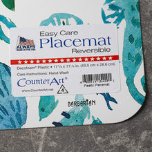 Load image into Gallery viewer, CounterArt Reversible Easy Care Placemats - Ocean Fantasy Set of 4 Made in The USA
