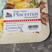 Load image into Gallery viewer, CounterArt Harvest Pumpkins and Sunflowers Rectangular Placemat Set of 4
