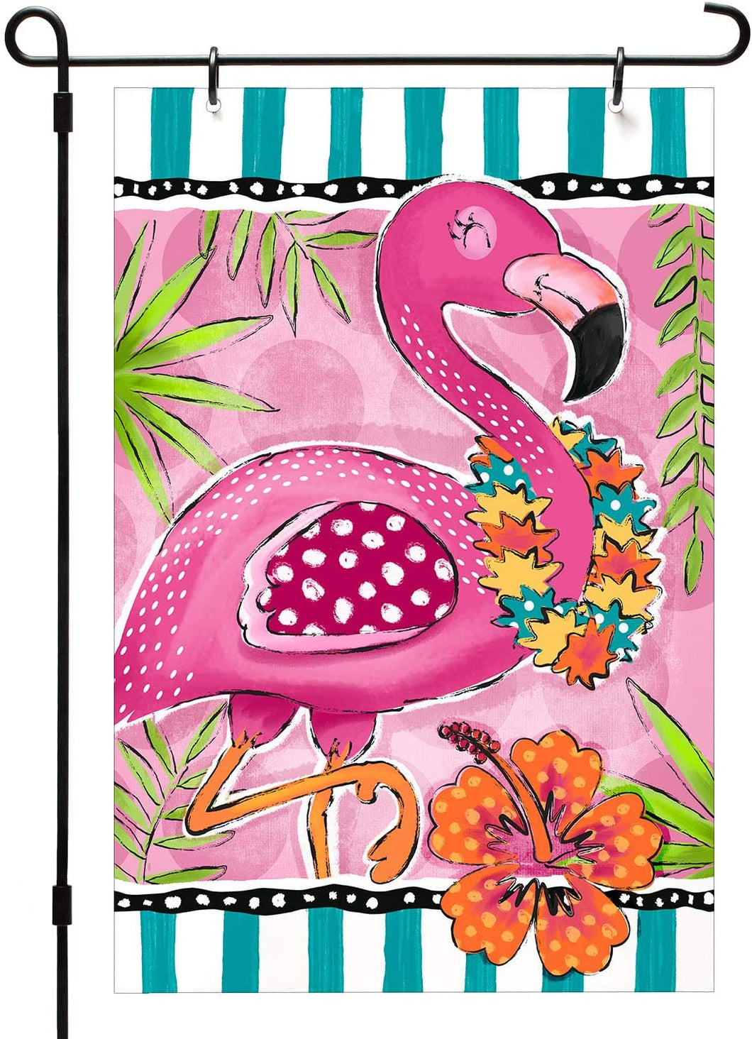 CounterArt Flamingo Reversible Multi-Image Outdoor Garden Flag Made In The USA