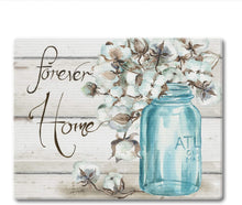 Load image into Gallery viewer, CounterArt Tempered Glass Counter Saver 10” x 8” Cotton Boll - Printed in the USA
