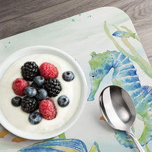 Load image into Gallery viewer, CounterArt Reversible Easy Care Placemats - Sea Life Serenade Set of 4 - Made in The USA
