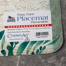 Load image into Gallery viewer, CounterArt Monterey Bay Turtle Reversible Easy Care Placemat Set of 4 Made in The USA
