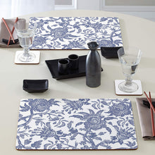 Load image into Gallery viewer, CALA HOME Arcadia Blue by Williamsburg Brand Table Mats Boxed Set of Four Placemats
