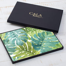 Load image into Gallery viewer, CALA HOME Tropical Green by Lisa Audit Table Mats Boxed Set of Four Placemats
